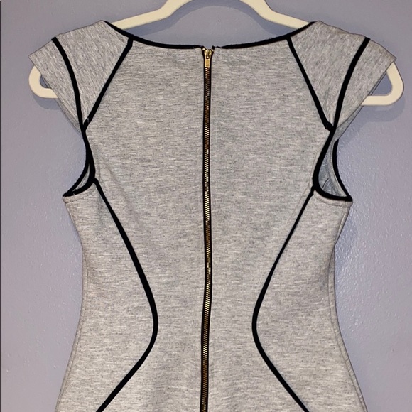 Women’s Express Grey & Black Body-con Dress Size 0 - Picture 4 of 11